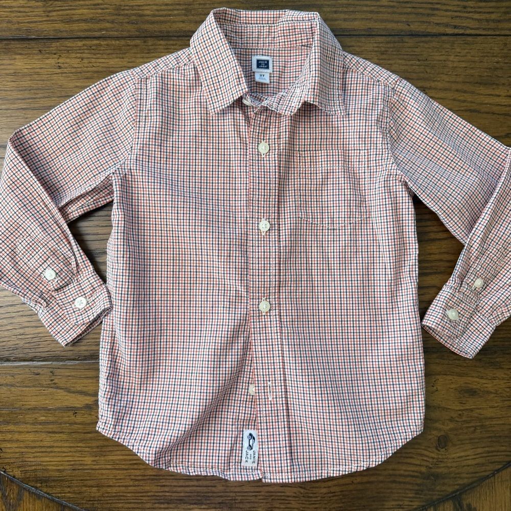 Janie and Jack Fall Button Down Shirt
